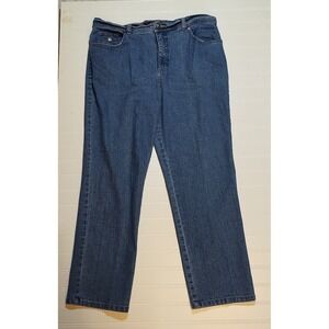 Gloria Vanderbilt Amanda Jeans Womens Size 16 S Medium Wash Straight Leg Denim